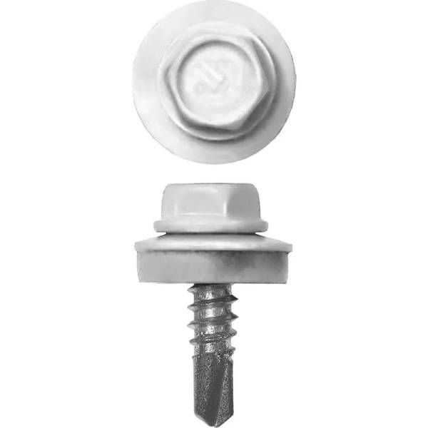 Саморез кровельный 5.5x19 RAL 9003 по металлу (100шт)